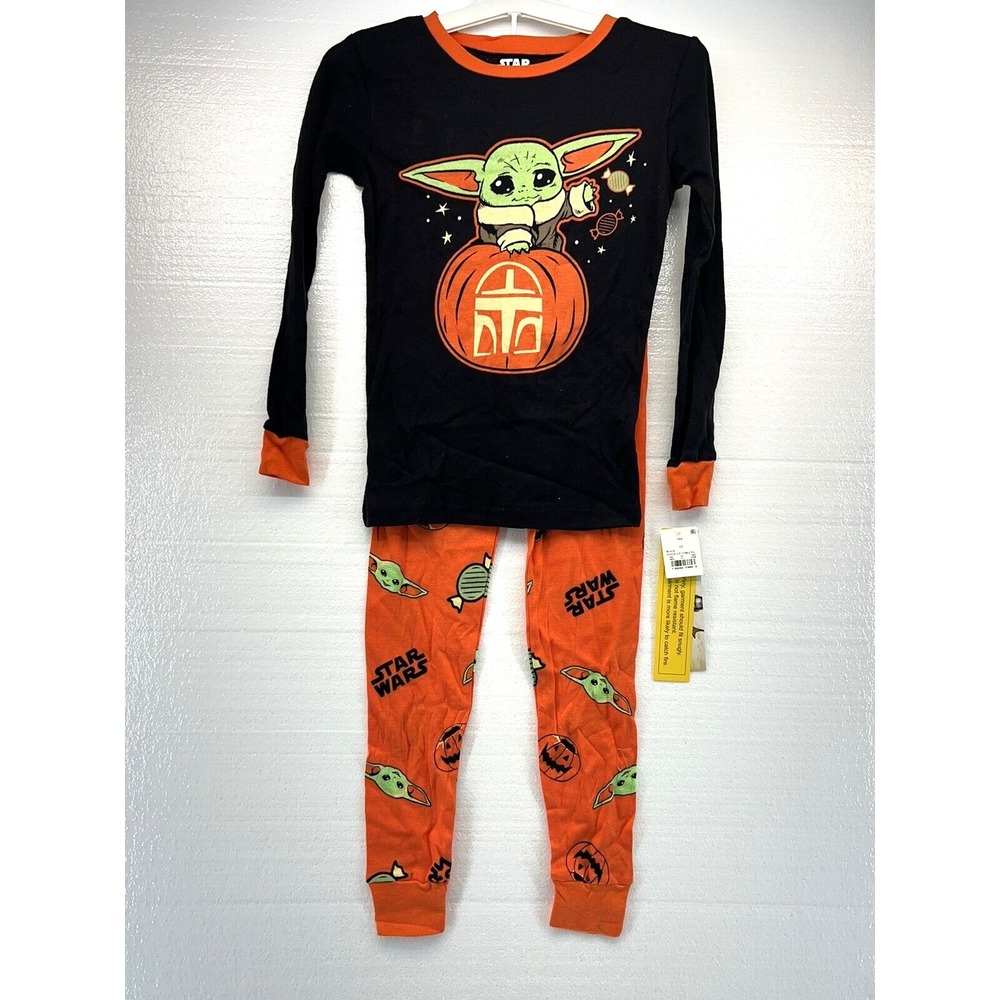 Star Wars: The Mandalorian Grogu Baby Yoda Unisex Halloween Pajamas Size 8